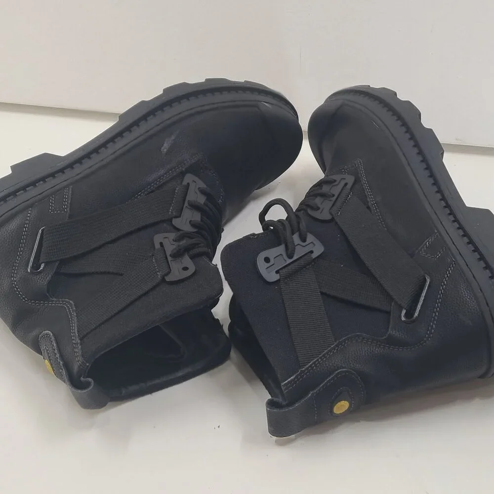 Men Lace Up Chukky Ankle Boot High Top Outdoor Tooling Boot Black Size 8.5